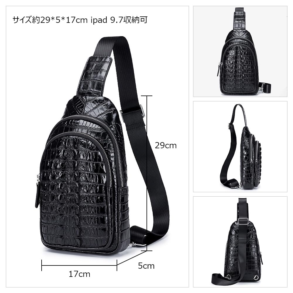 Сумка кроссбоди/одноплечевая сумка Whatna из натуральной коровьей кожи с тиснением под крокодила для мужчин, натуральная толстая кожа, черная или коричневая, ML-8879 (черный)