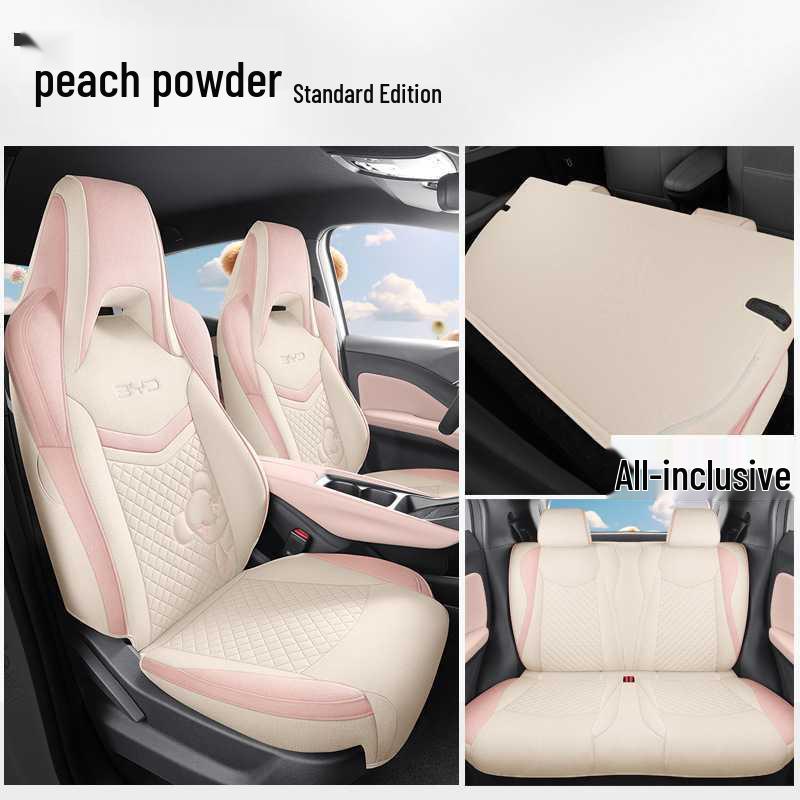BYD Seagull Fabric Linen Cartoon Seat Cushion for Five-Seater Cars