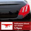 Red Blood Drips Stickers Auto Halloween Theme Styling Body Waterproof Tail Glass Decals Headlight Light Stickers Decorative F3N3