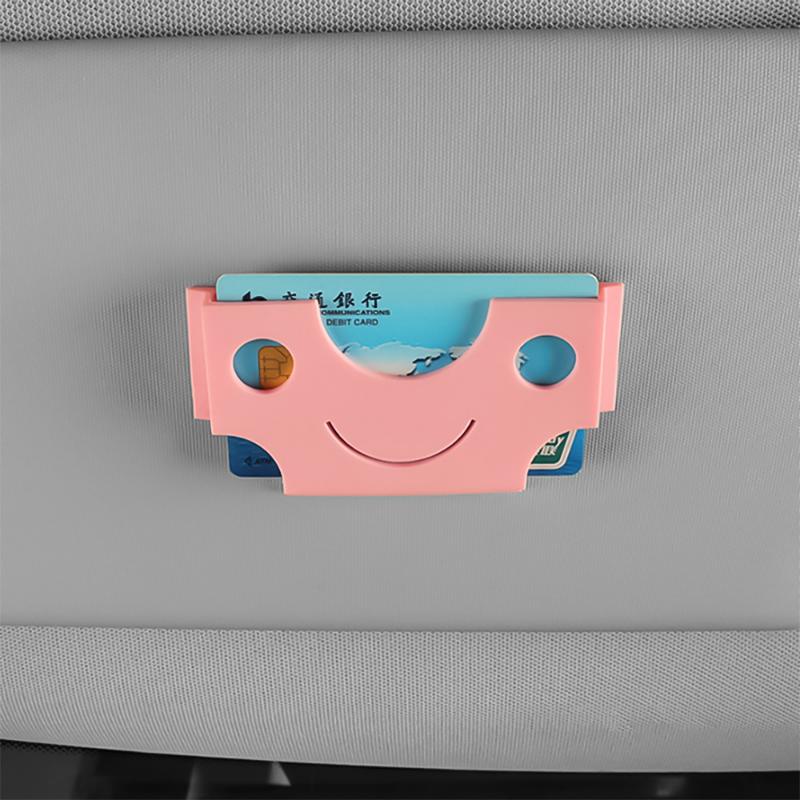 Car Multifunctional Card Holder Adhesive Car Business Card Holder Ticket Holder ID Paper Storage Organizer