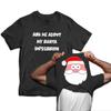 Mens Ask Me About My Santa Impression Flip T-Shirt Father Christmas Costume