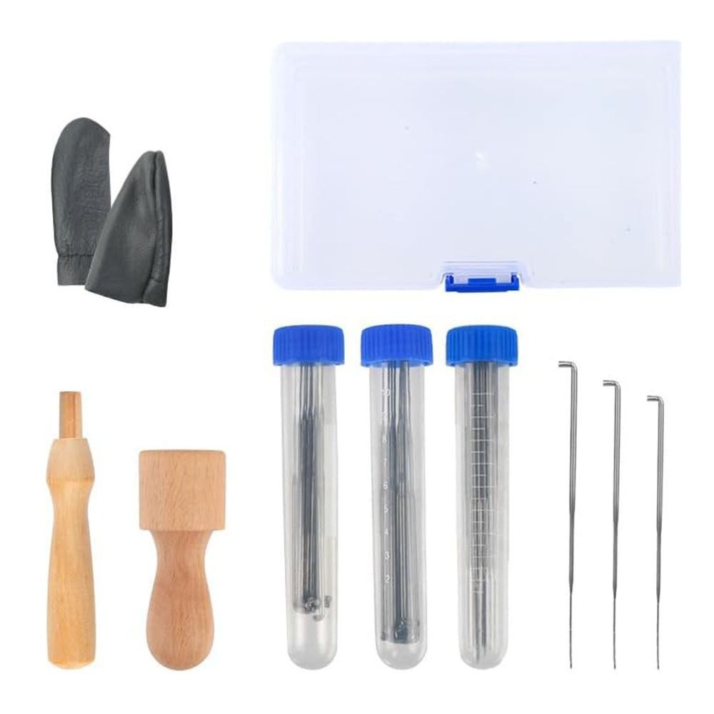 34Pcs/Set Creative Felting Needles with Bottle Felting Starter Kit Fabric Materials Accessories