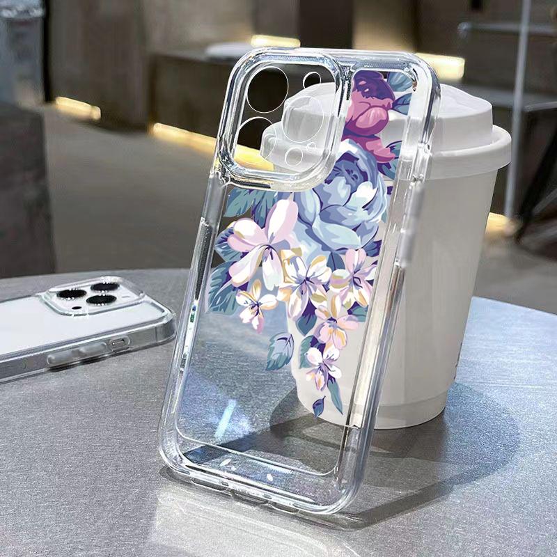 Flower Soft Silicone Case For Iphone 16 Case For Iphone 15 14 13 12 11 Pro Max Case Cover Xs Xr 7 8 Plus Case Funda Coque Bumber