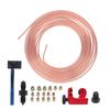 Brake Line Tubing Coil Kit Copper Alloy 3 16in X 25Ft with 3 16in Double Flaring Tool Cutter for Vehicle Brake System