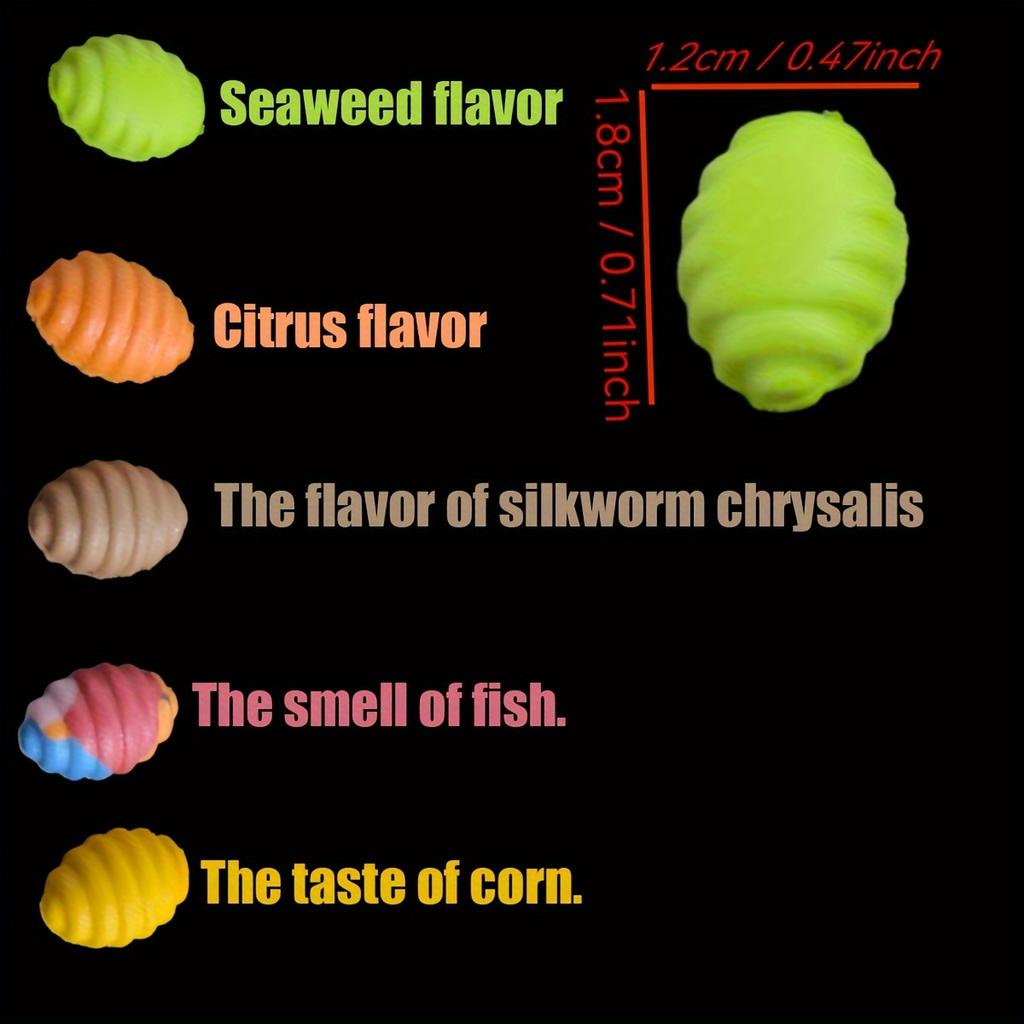 Цветная приманка-червь, полипропиленовый пластик, плавающая приманка для ловли карпа, многозапаховая, в форме насекомого, рыболовные снасти, спорт на открытом воздухе,