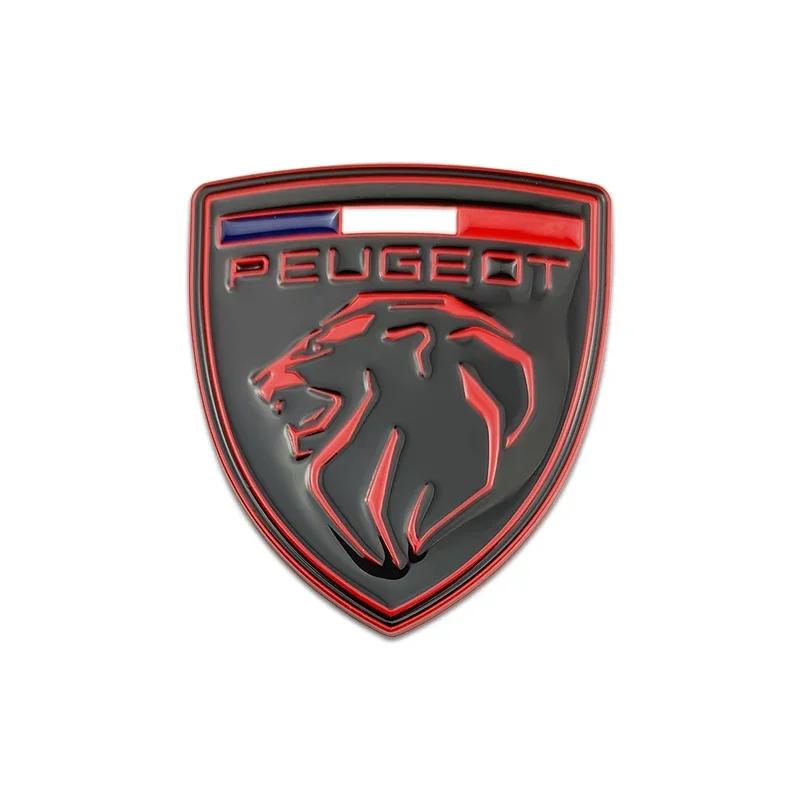 Metal Car Front Grille Emblem Sticker Rear Badge for Peugeot 106 107 108 206 207 208 301 306 307 308 407 4008 5008 RCZ Rifter