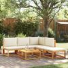 VidaXL 6-Piece Garden Sofa Set with Cushions In Acacia Wood and Rope 3278864
