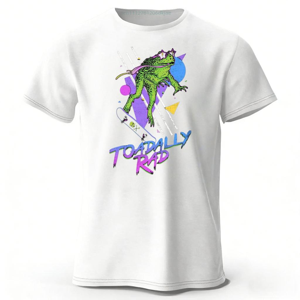 Funny Pun Toadly Rad Trendy Short Sleeved Mens Fashionable New Running Sports Tshirt Womens Loose Plus Size Soft Top