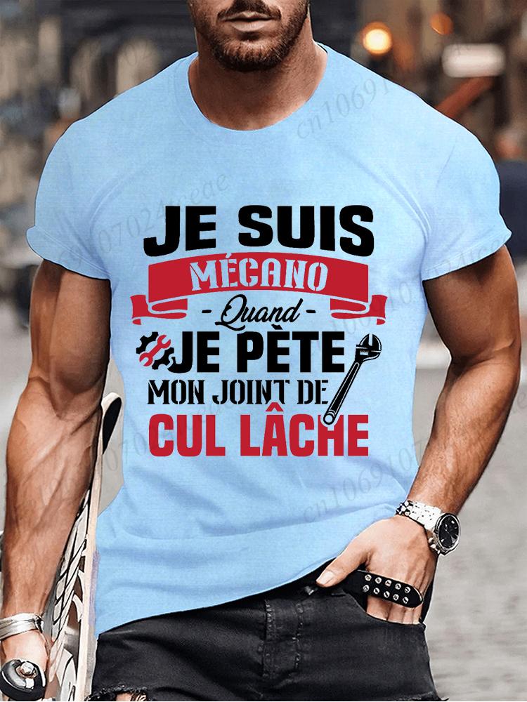 You Know I'm Mechano T Shirt Funny French Dad Gift Worker Humor Shirts Vintage Tee Casual Unisex Summer Fashion T-shirts Clothes