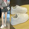 Autumn Little White Shoes Women's New Models, Popular Shoes Today, Heightened Thick-soled Versatile Sports and Leisure Board Shoes