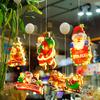 Трансграничное новое светодиодное рождественское украшение, свет Санта-Клауса, снеговика, лося, окна на присоске, свет праздника