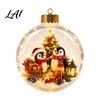 3D Winter Scene Baubles Glowing Christmas Story Ornament Light-Up Ball with Warm LED Light Mini Holiday Acrylic Festive Tree in Clear Hanging