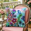 Whimsical Floral Animals Cushion Cover Soft Plush Throw Pillow Cover DoubleSided Decorative Cushion Case Bedroom Home Decor