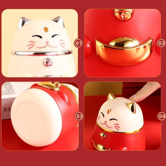 Коробка для зубочисток Lucky Cat Форма Pree Тип Автоматический всплывающий дом Гостиная Столовая Диспенсер для зубочисток Держатель для хранения зубочисток Контейнер