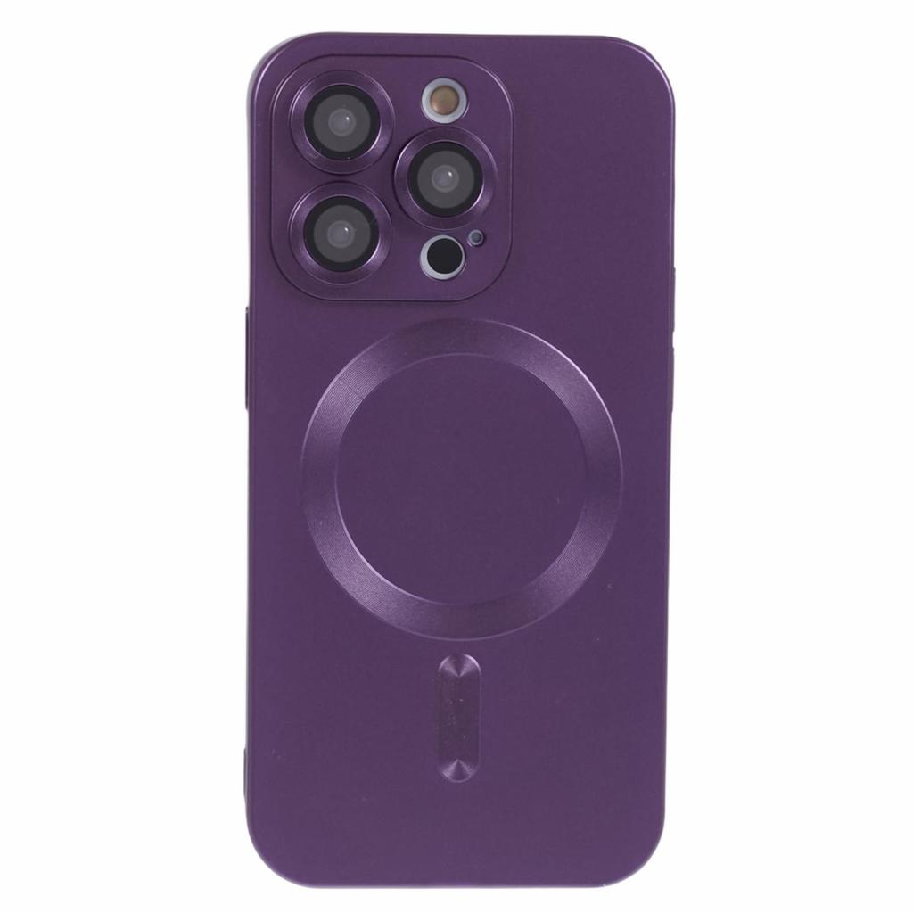 For iPhone 15 Pro TPU Cover Compatible with MagSafe Rubberized Phone Case with Lens Film