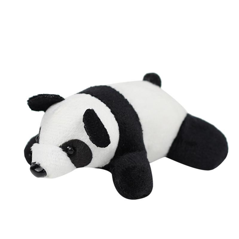 Adorable Plush Panda Keychain 10cm Soft Short Plush Toy With Pp Cotton Filling