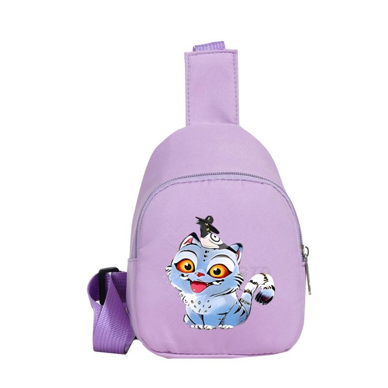 Children'S Breast Bag Animation Cartoon Peripheral Printing Casual Shoulder Bag Going Out Portable Messenger Bag