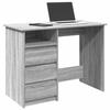 VidaXL Desk Sonoma Grey 102x50x75 Cm Engineered Wood, Computer Desk, Standing Desk, Desk with Storage, Desk 860468