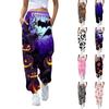 Women's Casual Fashion Halloween Printed Leisure Pants Sweatpants Trousers Drawstring Elastic Waist Drawstring Drawstring Pants