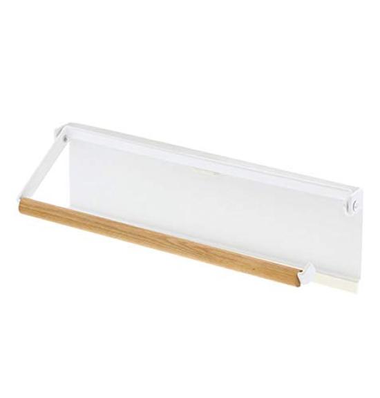 Магнитный держатель для кухонной бумаги Yamazaki Jitsugyo One Hand Cut, белый xx Tosca, для хранения кухонной бумаги, размер 3530, прибл.. Ш30,5 Г2,5 В9,5 см