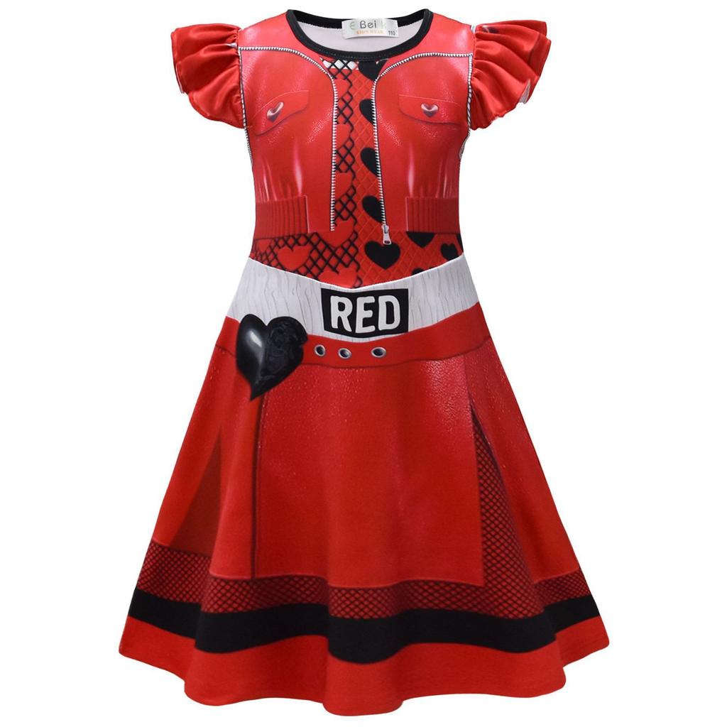 Cartoon Digital Printing Clothing, Middle-Aged And Older Children'S Feifei Sleeve Dress + Pants + Bag