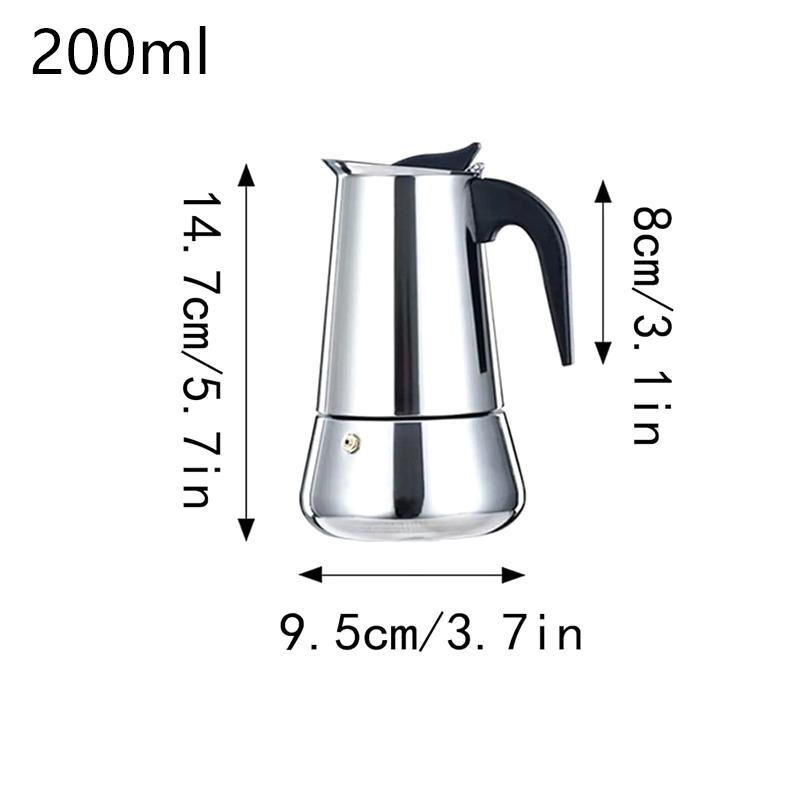 4/6 чашек из нержавеющей стали итальянская верхняя часть Moka Espresso Cafeteira Expresso Percolator Stovetop Coffee Maker Moka Pot