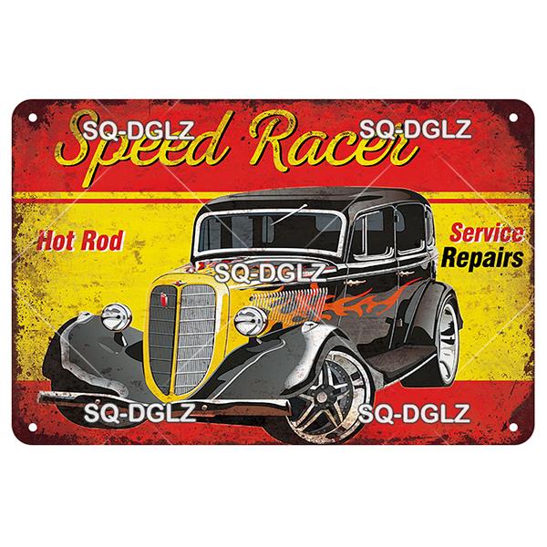 SQ-DGLZ винтажная металлическая вывеска, классические автомобили, жестяная вывеска, тарелка для гаража, магазина, домашний бар, дверь, Настенный декор, наклейка, украшение, табличка, постер