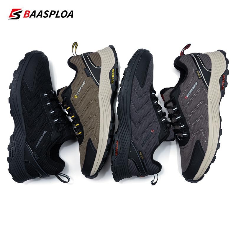 BAASPLOA Man Hiking Shoes Wear-Resistant Sneakers Non-slip Men Outdoor Sneaker Waterproof Light Male Walking Shoes Comforty 2022
