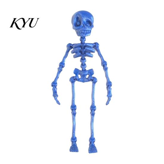 3D Printed Bone Ornaments Dancing Skeleton Aquarium Bubbler, Halloween Dynamic Fish Tank Ornament, Articulated Figurines Skull Oxygenating Ornament