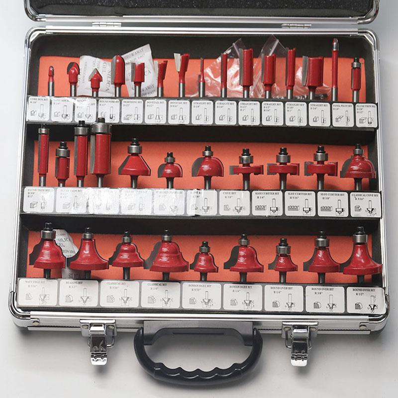 35 шт. 6 мм 8 мм набор фрез из карбида вольфрама с хвостовиком, деревообрабатывающий резак, нож для обрезки, формовочное фрезерование