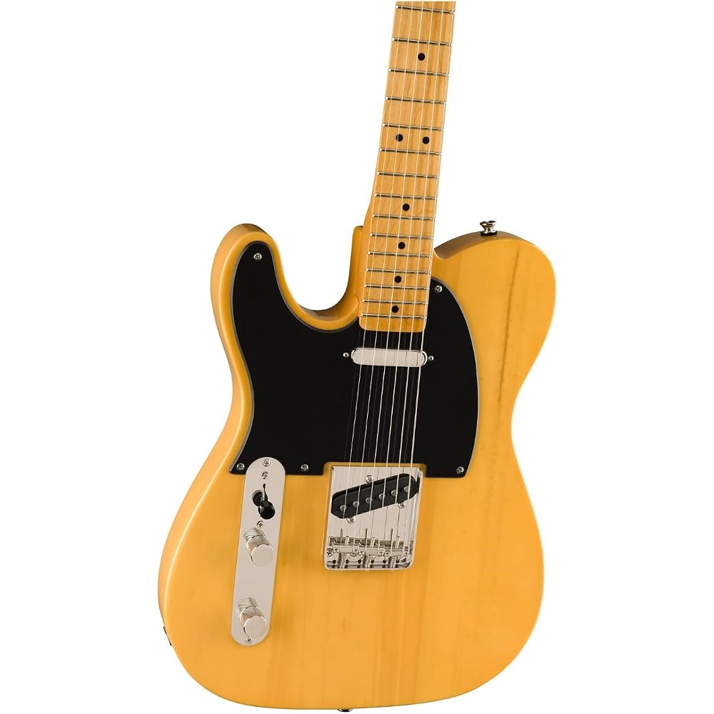 Squier by Fender Classic Vibe 50s Telecaster Left-Hand Electric Guitar Butterscotch Blonde with Soft Case