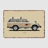 Retro Land Cruiser Fj 60 High Roof Tan Color Metal Sign Cinema Garage Design Wall Decor Party Tin Sign Poster Vintage Home Decor