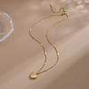 1 шт. Золотое ожерелье Ms Simple Fashion Peach Heart с гравировкой Love Collarbone Chain Праздничные подарки