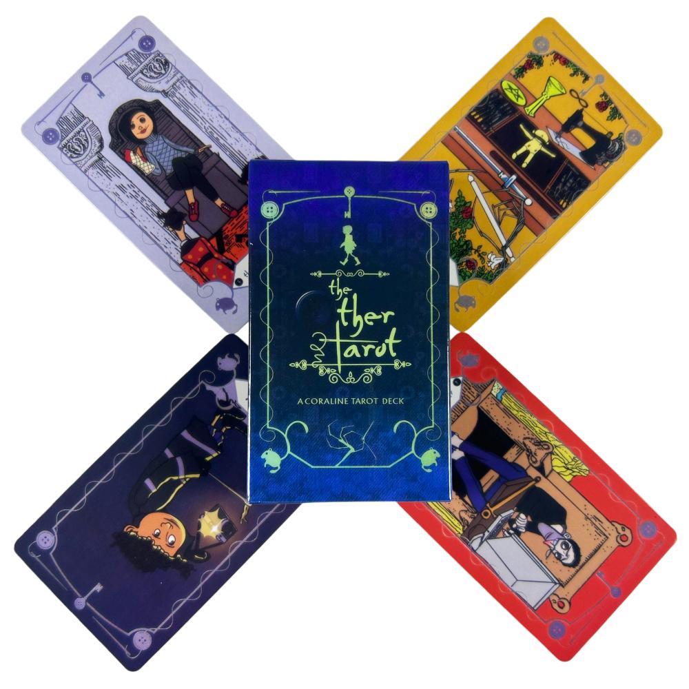 The OTHER Tarot Cards 78 Pcs Tarot Deck The Key That Opens The Door To The Coraline World, Great For Meditation & Party Games