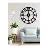 Black Gift Wooden Decorative Simple Patterned Wall Clock 50cm