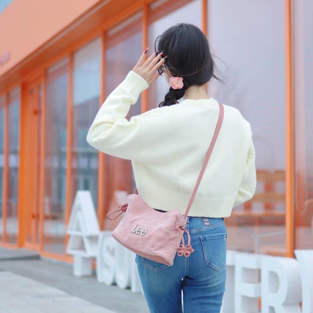 New Lee Fabric Shoulder Bag Women's Pink LE250004M-102