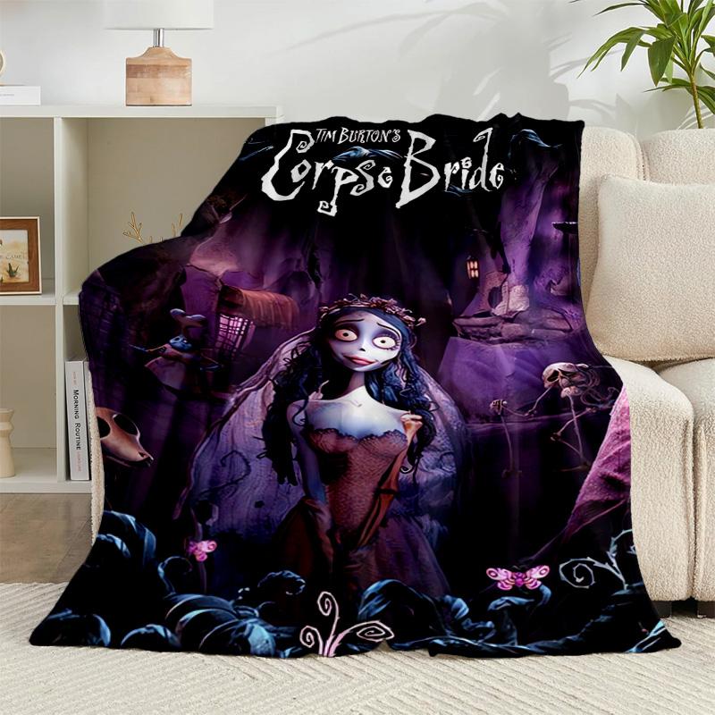 1PC Gothic Corpse Beauty In Bloom Flannel Blanket Gift, Suitable for Both Men And Women, Soft Ideal for Beds And Sofa, Birthday Or Christmas Gift