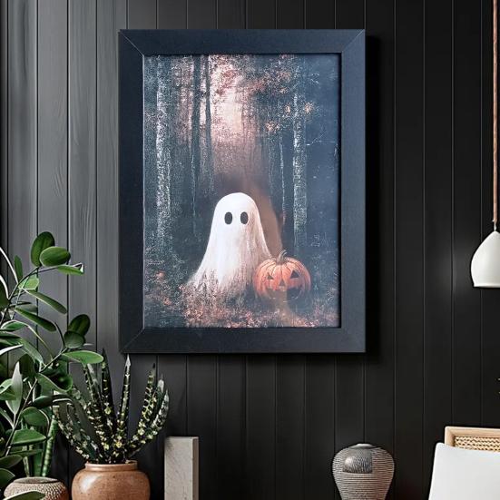 Framed Ghost Picture Ghost Wall Art Decoration Creepy Gothic Picture