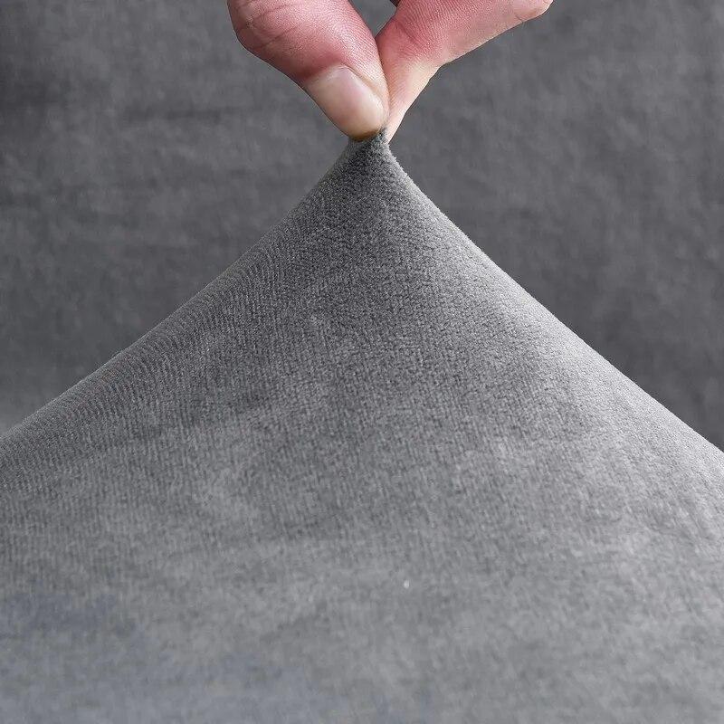 Чехол на обеденный стул, мягкий теплый бархатный чехол из спандекса для кухонного сиденья, сплошной цвет, короткие плюшевые чехлы на стулья, защита для дома