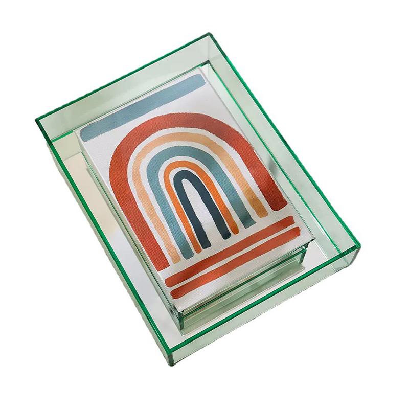 Home Decor Acrylic Square Photo Frame Box Photo Frame Box Transparent Bedroom Office