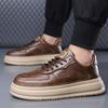 Мужская стильная удобная обувь для ходьбы, роскошный бренд, мужская повседневная обувь, новинка, мужские кроссовки, кожаная уличная обувь для скейтборда