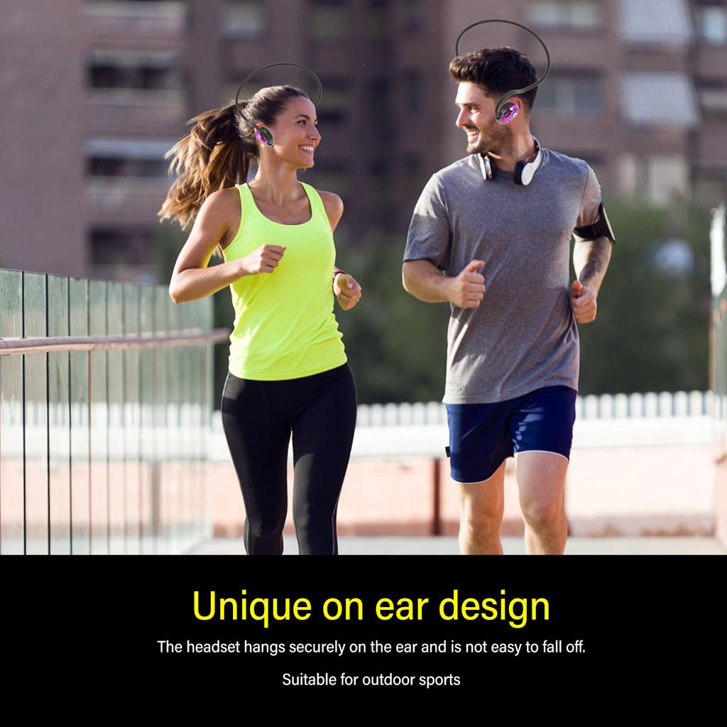 Наушники с открытым ухом и воздушной проводимостью, беспроводные Bluetooth 5.3, спортивная гарнитура для бега, езды на велосипеде, пешего туризма, вождения, фиолетовые