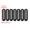 BED1 7Pcs Matte Gloosy Black Front Grille Mesh Inserts Trim Car Sticker Grille Cover Guard for Jeep Wrangler JK 2007-2017 Car Styling