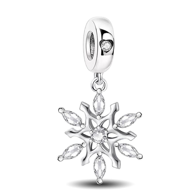 Медь Белый медведь Снежинка Ежик Зимняя серия Шарм-бусина Подходит для изготовления браслетов своими руками Подарок Высококачественная бижутерия