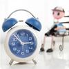 4-Inch Table Clock with Backlight Bedroom Desktop Clock Twin Bell Alarm Clock  Student Children