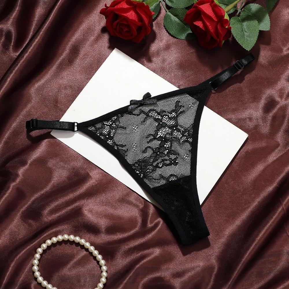 Low Waist Lace Mesh Thong Thin T-Back Panties Fashion Women Underwear Girls
