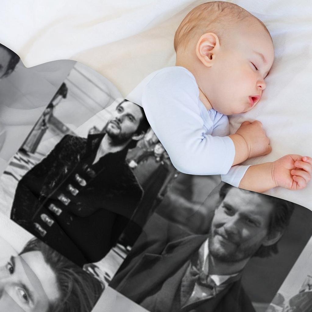 Плед-коллаж с Беном Барнсом Фланелевая ткань Роскошный плед Индивидуальные летние одеяла