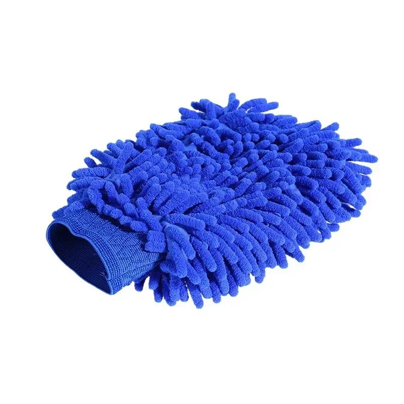 1/2PCS Car Detailing Wash Gloves Double Sided Multifunction Gloves Motorcycle Wash Tools Care Cleaning Car Accessories