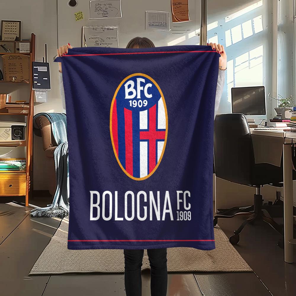 AS Bologna Calcio  Print Flannel Blanket, High quality Comfortable for All Seasons, Home Decor, Warmth and Comfort