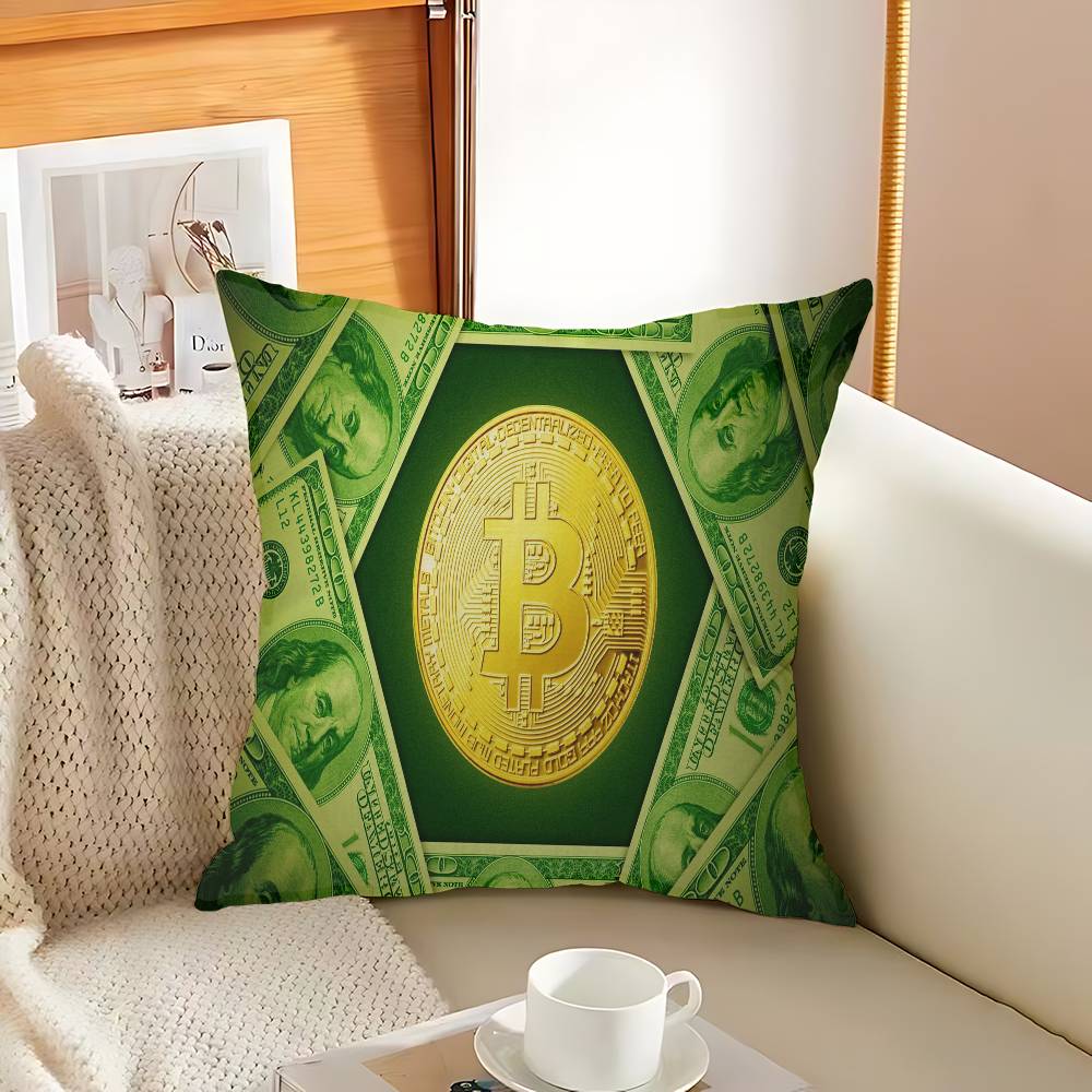 B-Bitcoin Cushion Cover Pillowcase Upholstery Sofa Throw Pillow Home Decor Pillowcas
